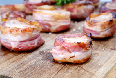 Filetto di maiale bardato al lardo Barbecue