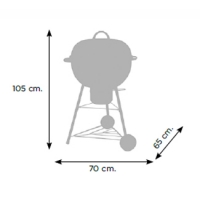 Barbecue carbonella Alex57 Misure