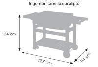 Euro 5 Misure Carrello Eucalipto