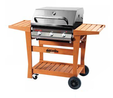 barbecue Serie Euro 3 con nuova cappa forno in acciaio inox