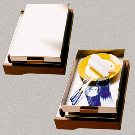 Optional Euro Coperchio in vassoio inox trasformabile in vassoio da portata