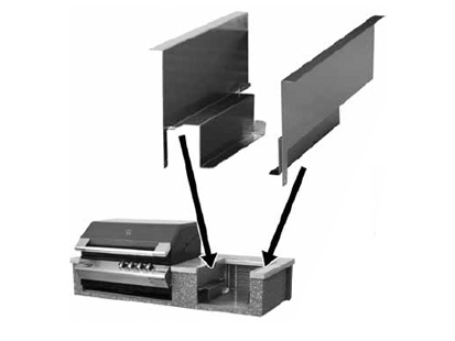 barbecue soluzioni ad incasso Kit sostegni piano cottura e cassetto