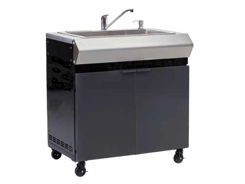 Lavello in acciaio inox con carrello per Turbo Classic