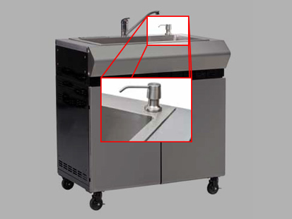 Rubinetto dispenser per sapone liquido - LAVELLO SERIE TURBO ELITE